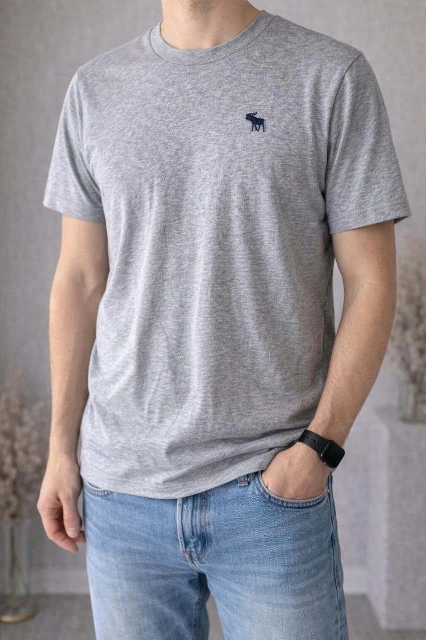T-shirt Abercrombie homme gris chiné – Taille XS (ou ado 15-16 ans)
